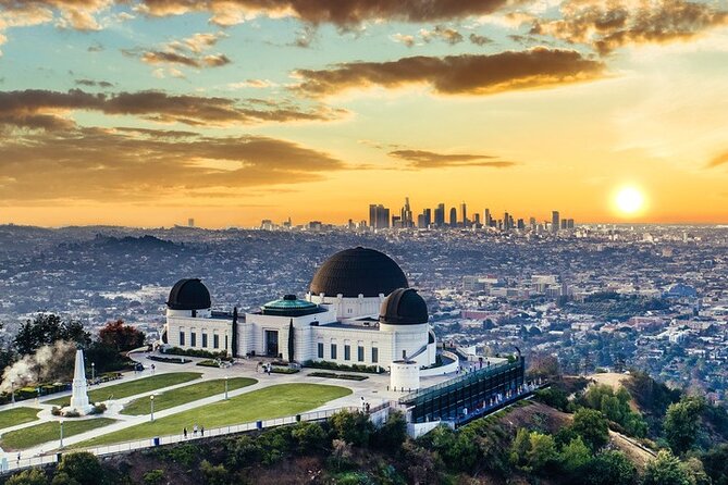 Griffith Observatory overlooking Los Angeles and the Hollywood Sign