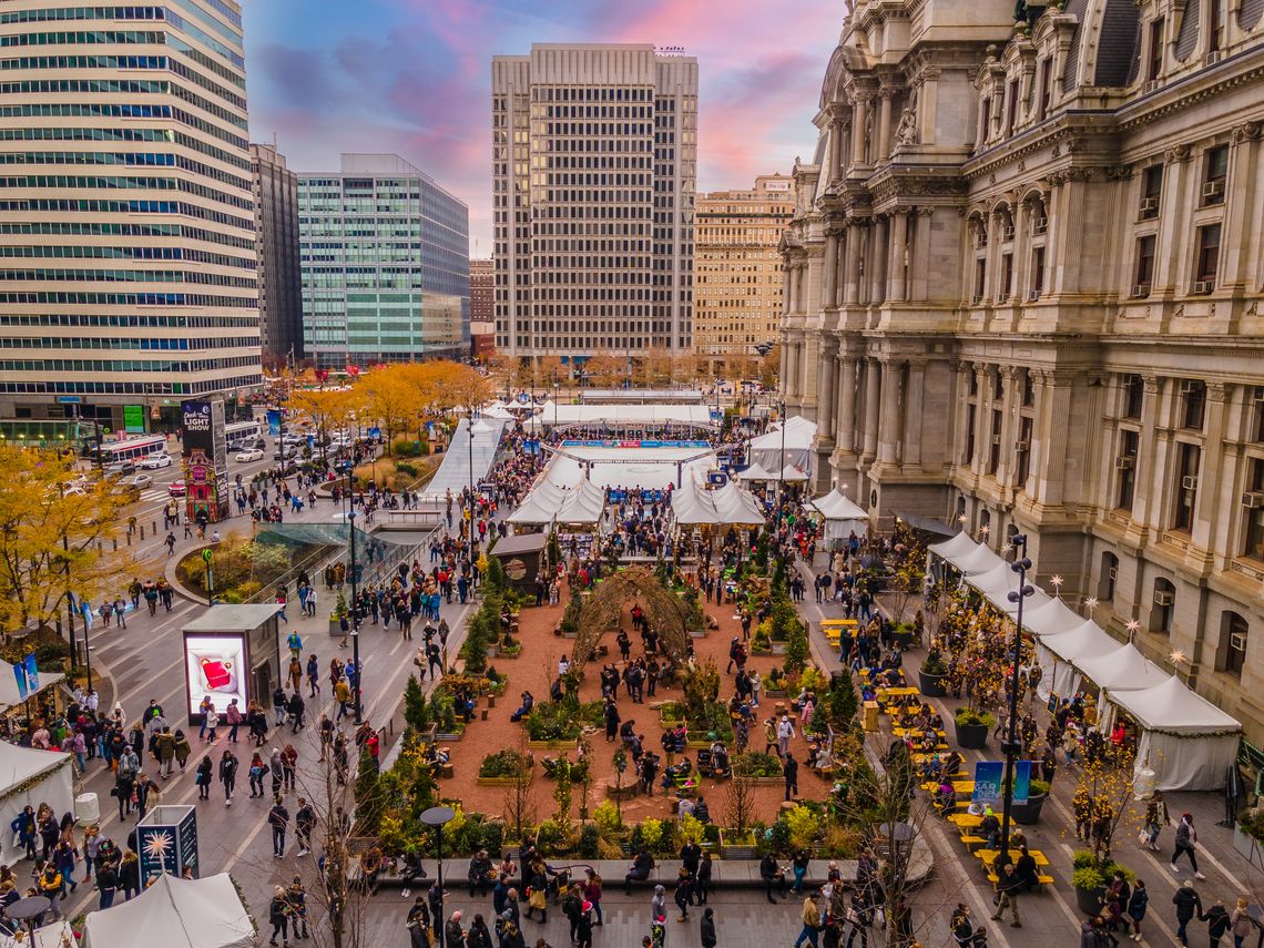Center City Philadelphia skyline and hotels for World Cup stays
