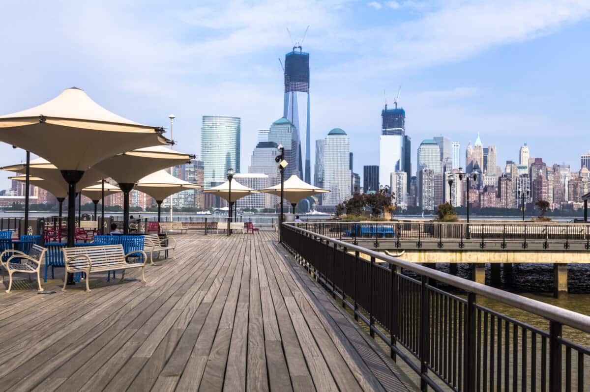 Jersey City skyline waterfront for New York New Jersey World Cup stays