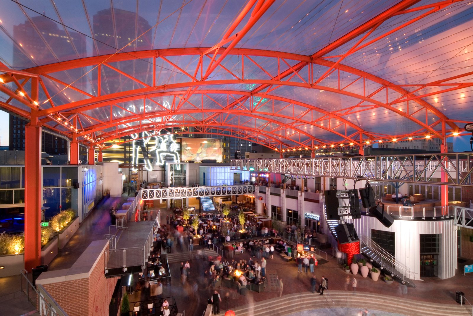 Power and Light District nightlife and fan atmosphere in Kansas City