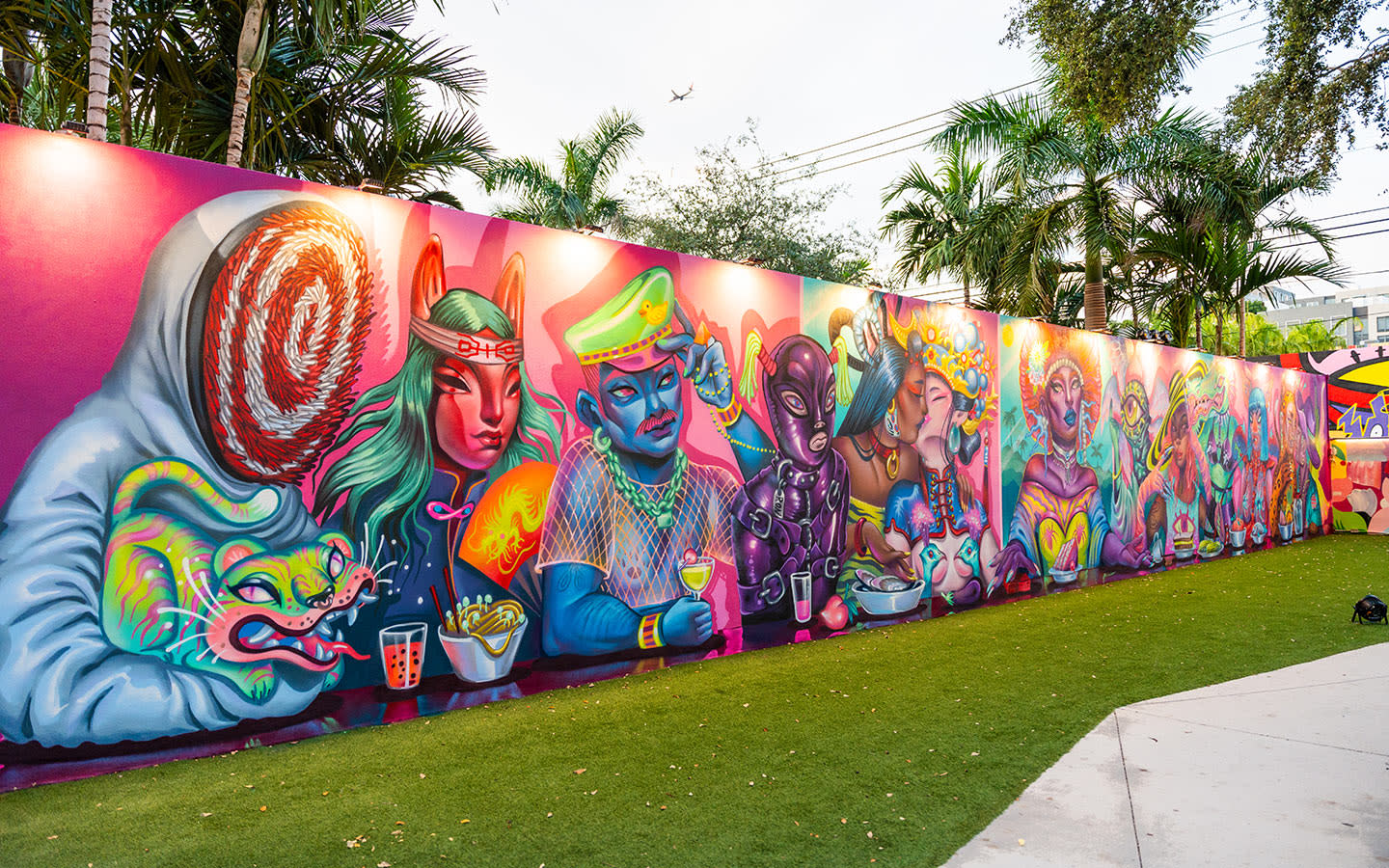 Wynwood Walls street art and colourful murals in Miami